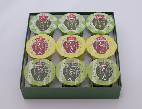 Uji Matcha, Hojicha and Uji Kintoki Pudding (6 pieces / 9 pieces)