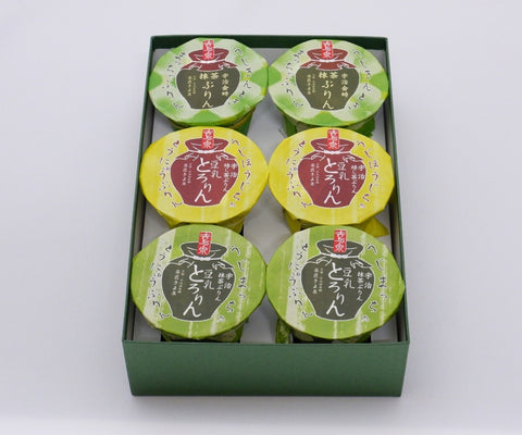 Uji Matcha, Hojicha and Uji Kintoki Pudding (6 pieces / 9 pieces)
