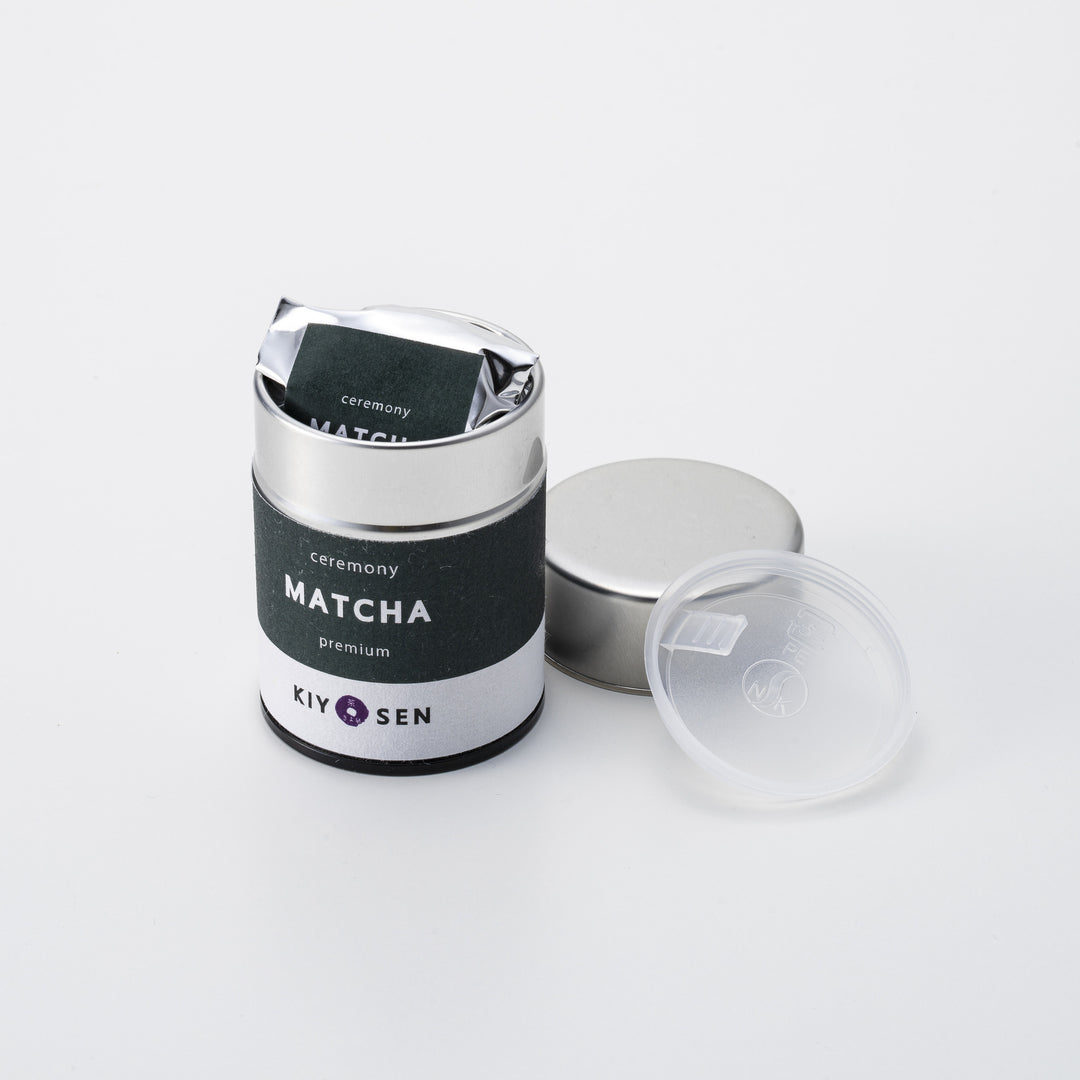 Uji Matcha Premium (Ceremonial) 30g Can and Refill Pack – Kiyosen