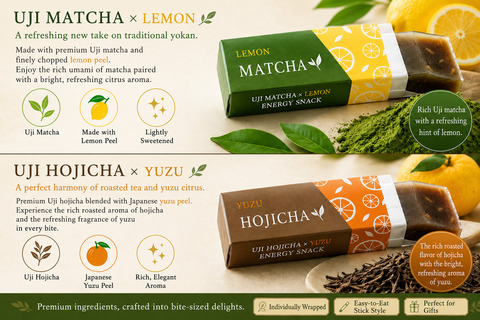 Uji Matcha Lemon Yokan Hojicha Yuzu Yokan　8 pieces