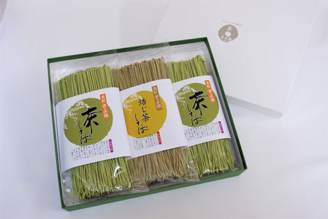 Uji Matcha and Hojicha Soba (6 servings) with Special Dipping Sauce